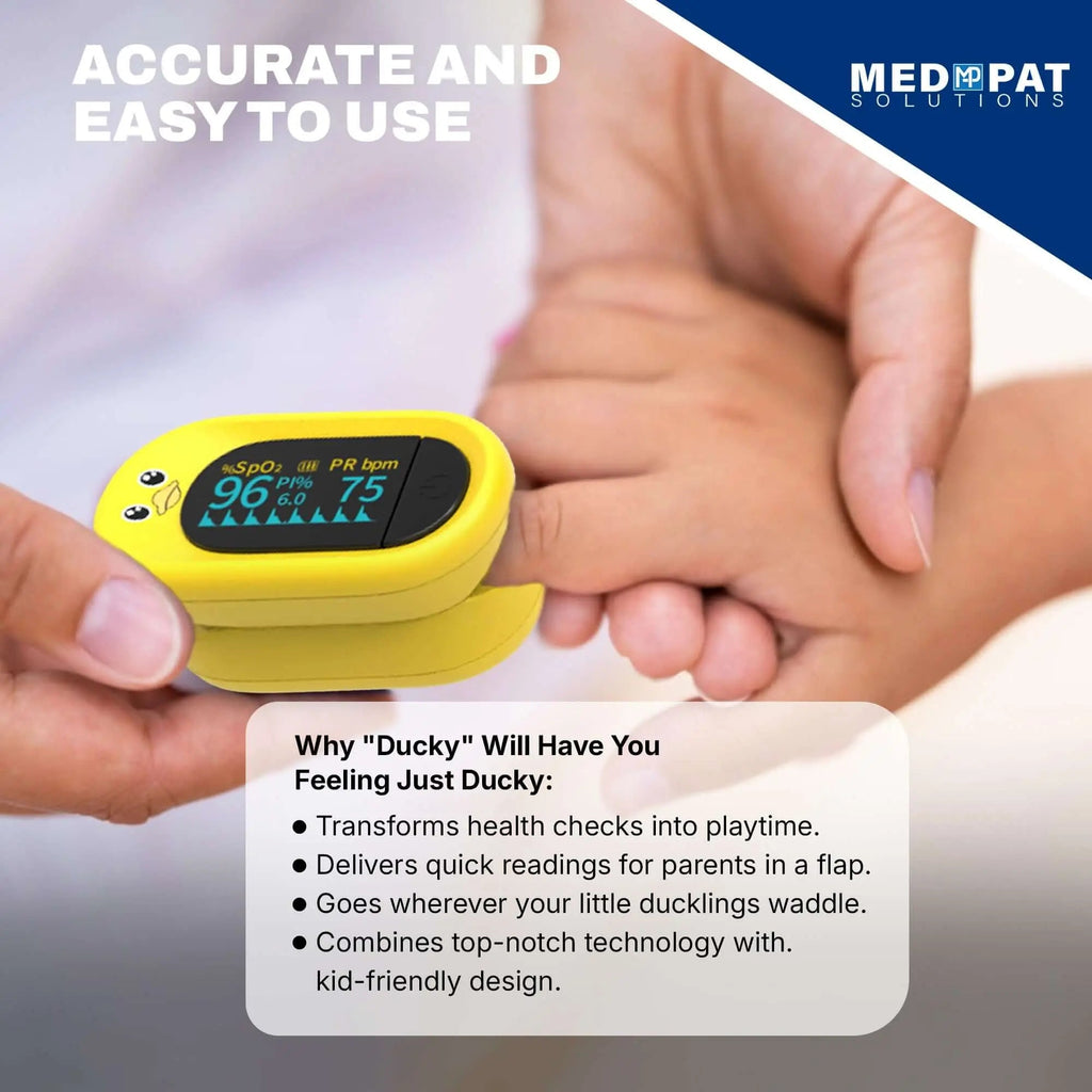 Med-Pat Ducky PXC-1 Pulse Oximeter | SpO2 & Pulse Display